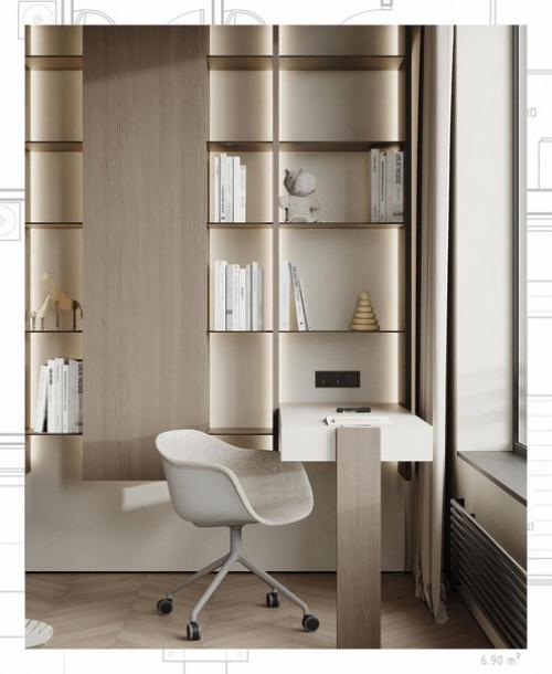 Лёгкая, уютная, стильная детская комната. 04