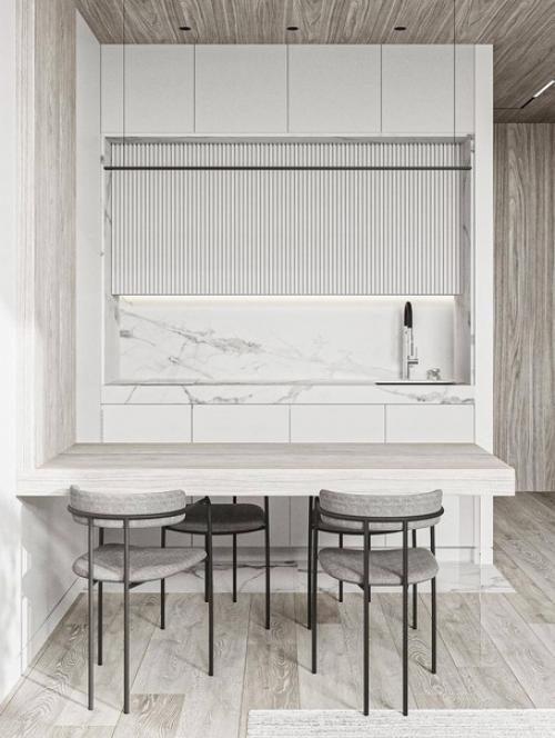 Интерьер лаконичной квартиры для любителей светлых интерьеров. 01