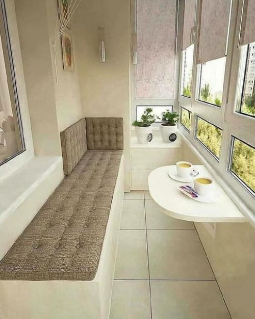 Варианты оформления зон отдыха на балконе. 04