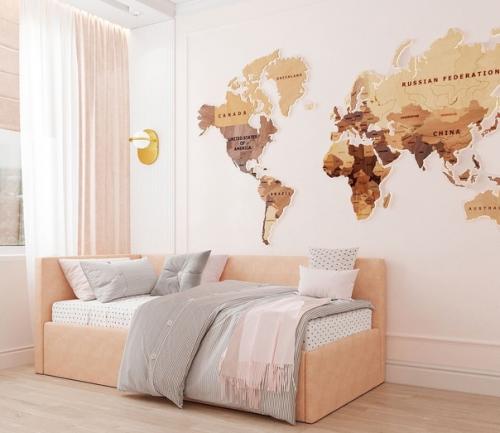 Просторная и светлая детская комната для девочки. 01