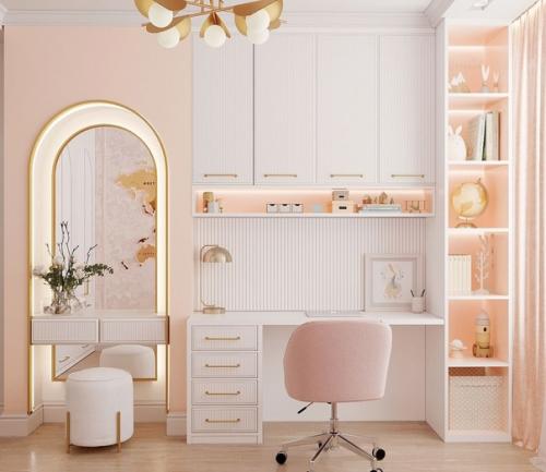 Просторная и светлая детская комната для девочки. 02