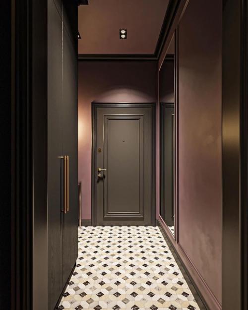 Стильная прихожая.  Эту плитку на полу вижу не первый раз. 02