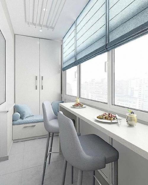 Варианты оформления зон отдыха на балконе. 06