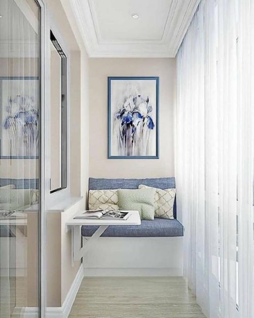 Варианты оформления зон отдыха на балконе. 03