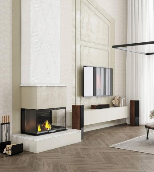 Загородный дом.  Основной задачей, которую поставили перед дизайнером, было не перегрузить интерьер, чтобы не затмить вид из панорамных окон. 03