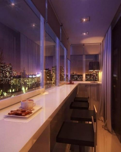 Варианты оформления зон отдыха на балконе. 07