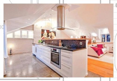 Эта просторная квартира на последнем этаже в Стокгольме поражает своими размерами (155 кв. 02