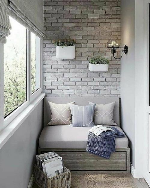 Варианты оформления зон отдыха на балконе. 05