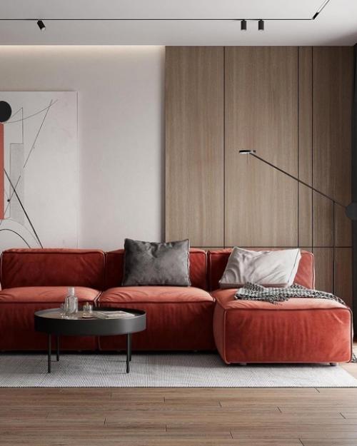 Доброе утро.  Мы начинаем со стильного интерьера кухни - гостиной, площадью 40 кв. 06