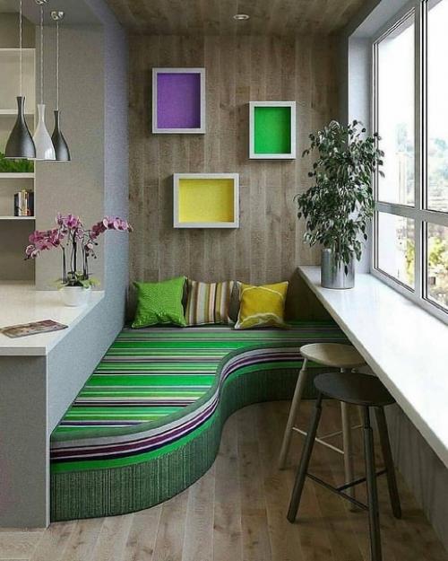 Варианты оформления зон отдыха на балконе. 02