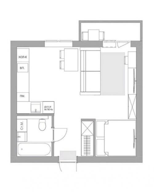 Квартира - студия после капитального ремонта. 07