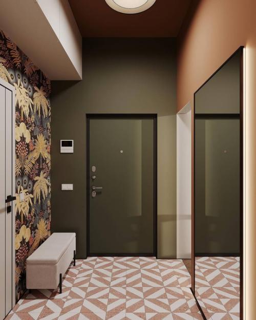 Тёплый, живой, цветной, насыщенный интерьер квартиры. 08