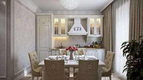 Дизайн интерьера квартиры в классическом стиле, общей площадью 42 кв. 01