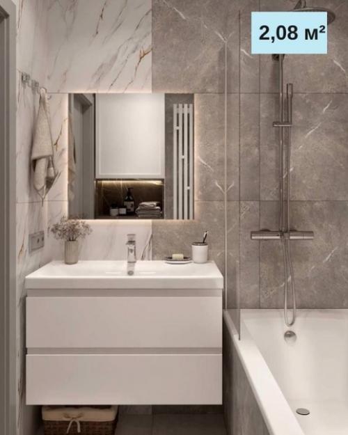 Варианты небольшого санузла. 04