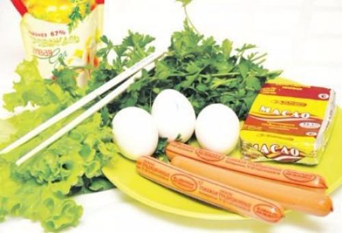 Яйцо в сосиске. Ингредиенты. 01 Яйцо в сосиске. Ингредиенты. 01