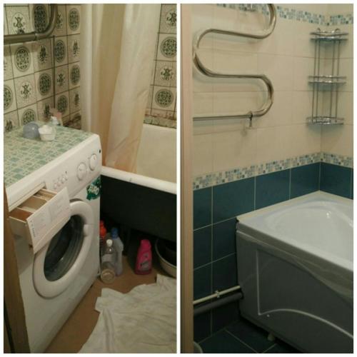 Начали ремонт в квартире с ванной и туалета, фото до и после. 05