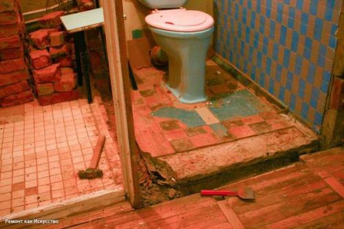 Объединение ванной и туалета. 02