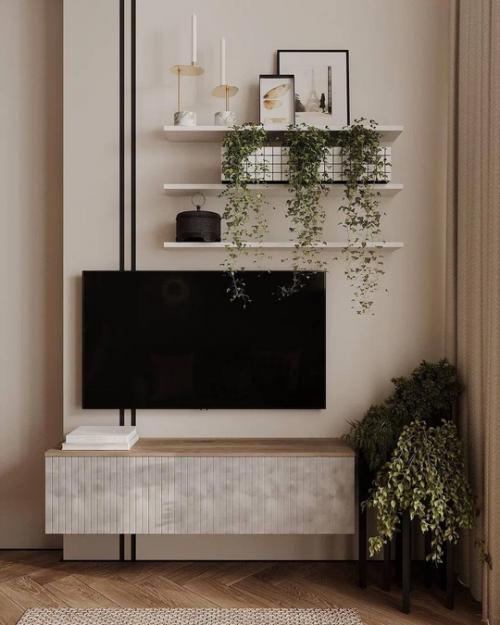 Тёплый, живой, цветной, насыщенный интерьер квартиры. 02