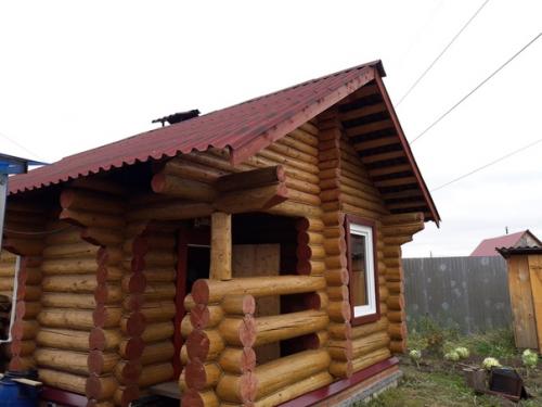 С братом построили баню. 05