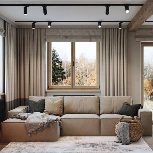 Сдержанный и контрастный интерьер дома с кучей важных и продуманных деталей. 01