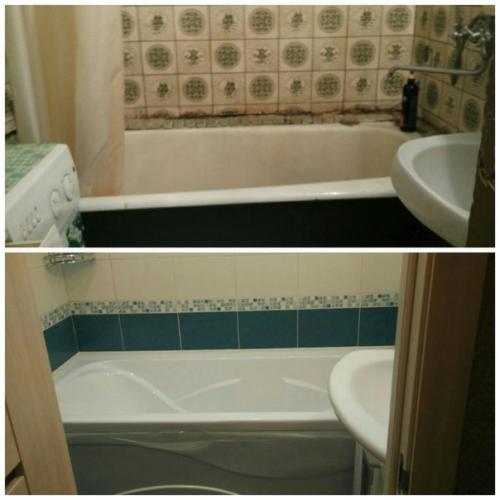 Начали ремонт в квартире с ванной и туалета, фото до и после. 06