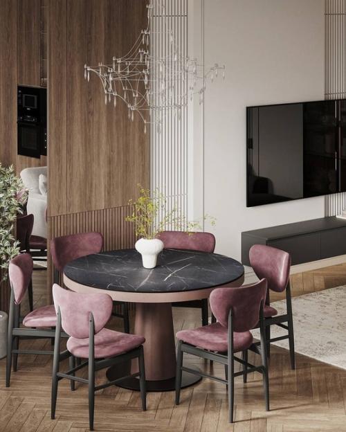 Интерьер кухни - гостиной в современном стиле. 06