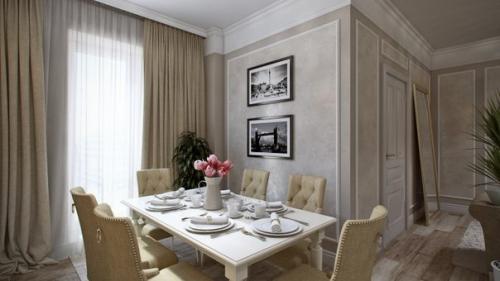 Дизайн интерьера квартиры в классическом стиле, общей площадью 42 кв. 02