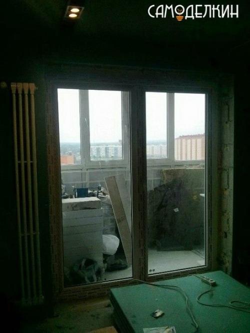 Объединение балкона с комнатой. 03