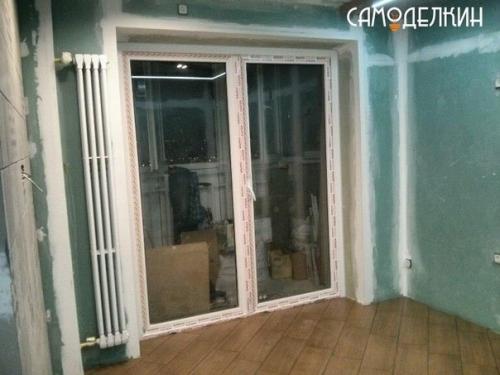 Объединение балкона с комнатой. 05