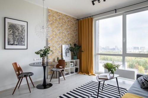 Квартира 25 м 2 в стиле mid - Century. 02