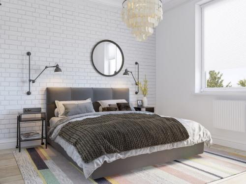 Трехкомнатная квартира с окном в ванной и кухонным островом. 03