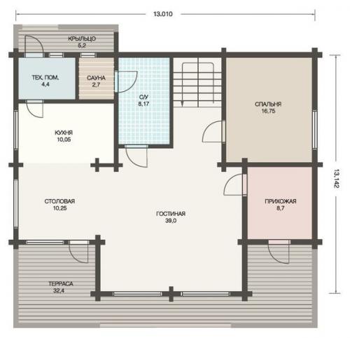 Современный двухэтажный коттедж. 02