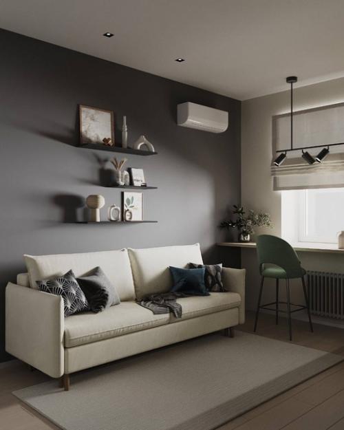 Интерьер двухкомнатной квартиры общей площадью 56, 5 м. 03