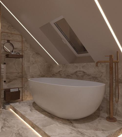 Школа ремонта.  Ванная комната в мансарде. 01