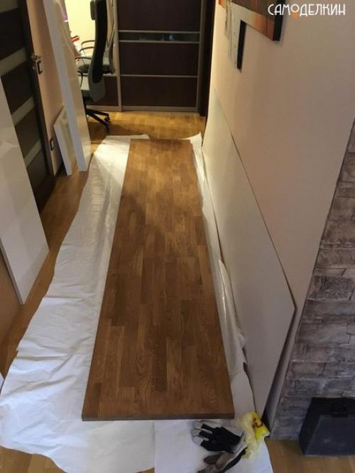 Стол вдоль окна своими руками. 02