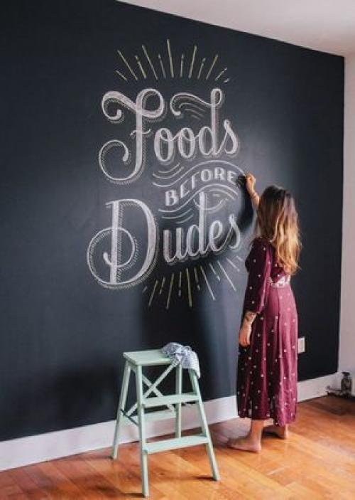 Виниловые меловые обои выступят нетривиальным элементом дизайна практически в любом интерьере. 05