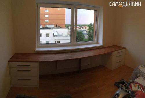Стол вдоль окна своими руками. 03