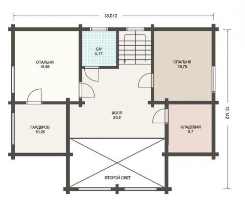 Современный двухэтажный коттедж. 03
