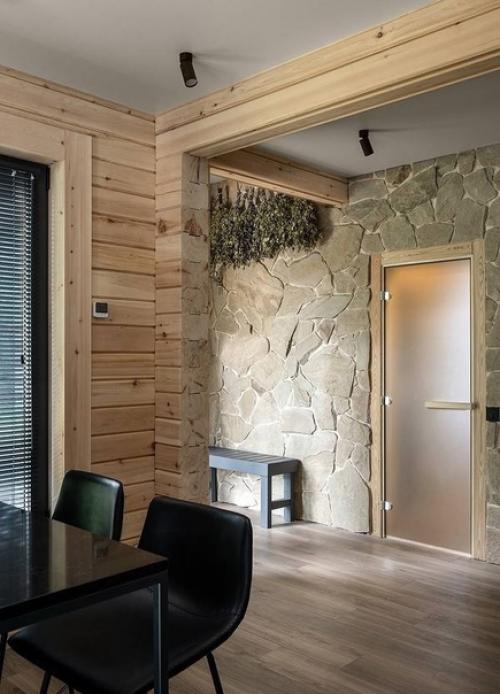 Минималистичная баня!  Домик с парной и комнатой отдыха. 02