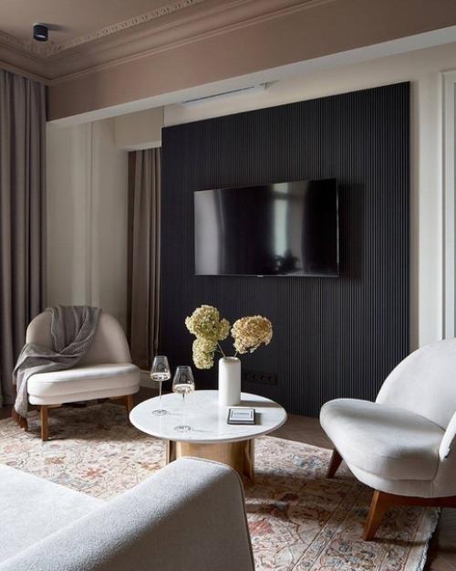 Интерьер квартиры площадью 80 квадратных метров в доме, построенном в 1954 году. 01