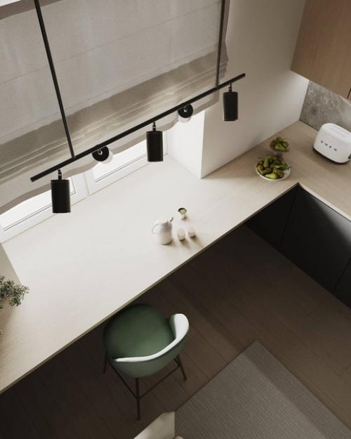 Интерьер двухкомнатной квартиры общей площадью 56, 5 м. 02