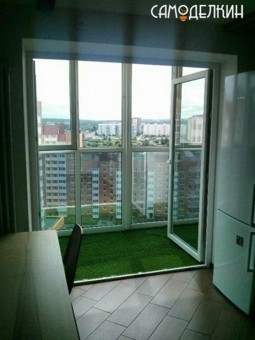 Объединение балкона с комнатой. 06