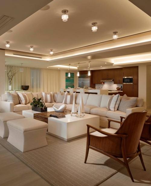 Потолок в гостиной: лучшие идеи и новинки. 06