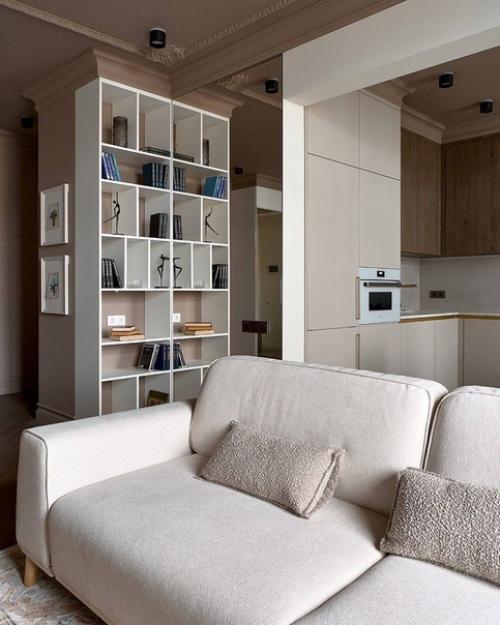 Интерьер квартиры площадью 80 квадратных метров в доме, построенном в 1954 году. 03