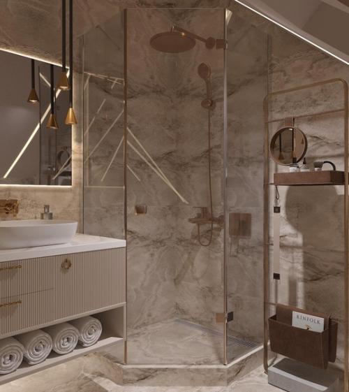 Школа ремонта.  Ванная комната в мансарде. 02