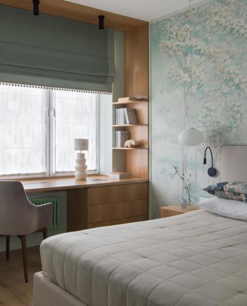 Заказчики проекта, молодая семейная пара, живут в частном доме, а в квартире останавливаются, когда приезжают в Москву по делам. 04