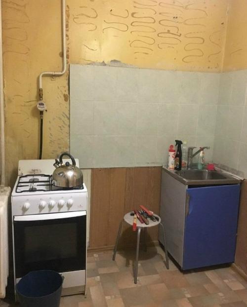 Ремонт на кухне до и после. 01