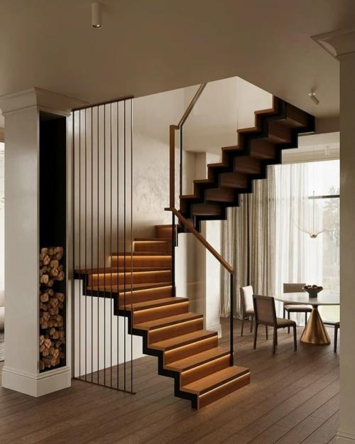 Этот дом буквально утопает в зелени, и интерьер гармонично перекликается с природой за окнами. 06