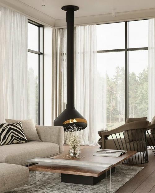 Этот дом буквально утопает в зелени, и интерьер гармонично перекликается с природой за окнами. 08