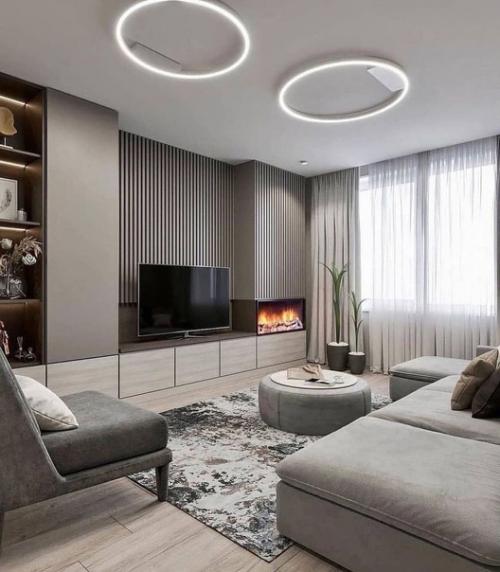 50 Оттенков серого.  Стильный мужской дизайн квартиры. 01